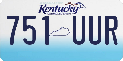 KY license plate 751UUR