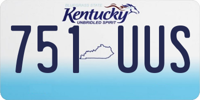 KY license plate 751UUS