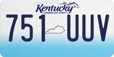 KY license plate 751UUV