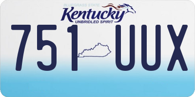 KY license plate 751UUX