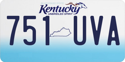 KY license plate 751UVA