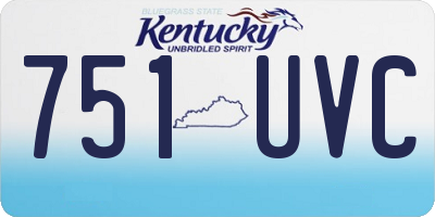 KY license plate 751UVC