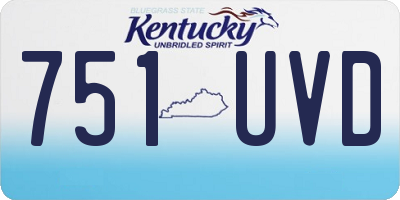 KY license plate 751UVD
