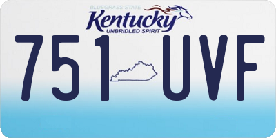 KY license plate 751UVF