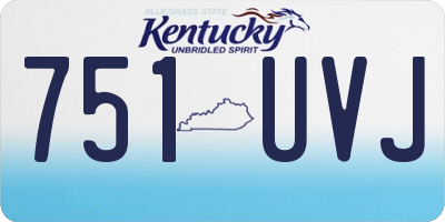 KY license plate 751UVJ