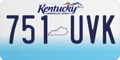 KY license plate 751UVK