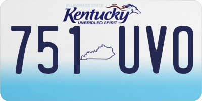 KY license plate 751UVO
