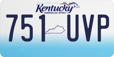 KY license plate 751UVP