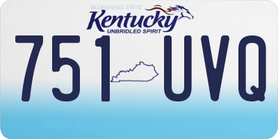 KY license plate 751UVQ