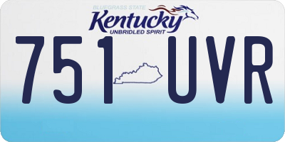 KY license plate 751UVR