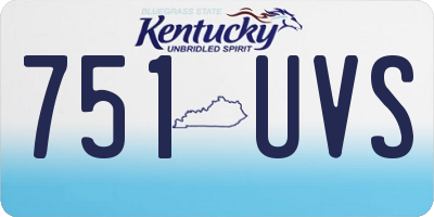 KY license plate 751UVS
