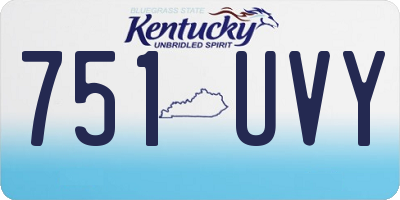 KY license plate 751UVY