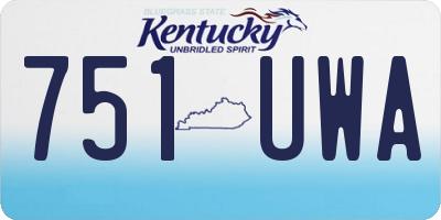 KY license plate 751UWA