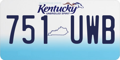 KY license plate 751UWB