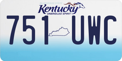 KY license plate 751UWC