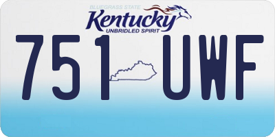 KY license plate 751UWF