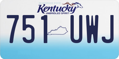 KY license plate 751UWJ