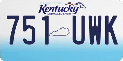 KY license plate 751UWK