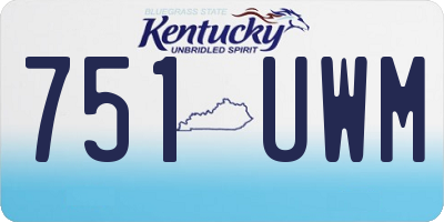 KY license plate 751UWM