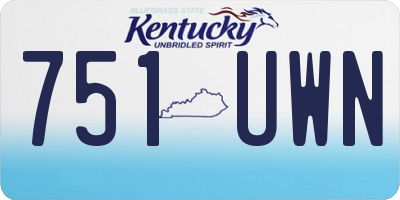 KY license plate 751UWN