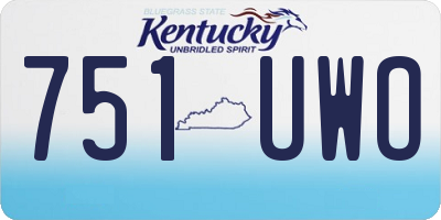KY license plate 751UWO