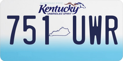 KY license plate 751UWR
