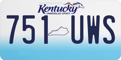KY license plate 751UWS