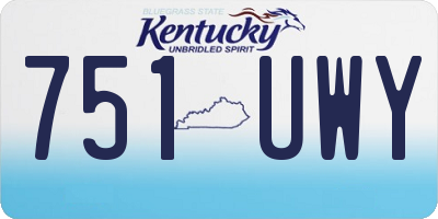 KY license plate 751UWY