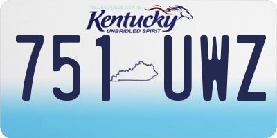 KY license plate 751UWZ