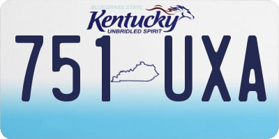 KY license plate 751UXA