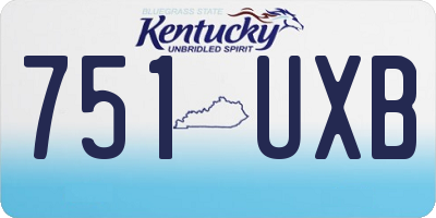 KY license plate 751UXB