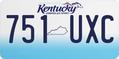 KY license plate 751UXC