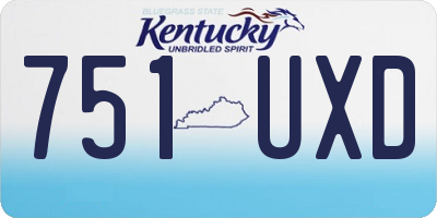 KY license plate 751UXD