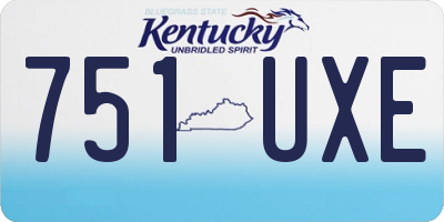 KY license plate 751UXE