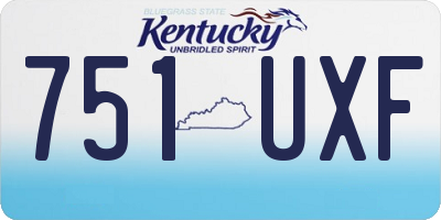 KY license plate 751UXF