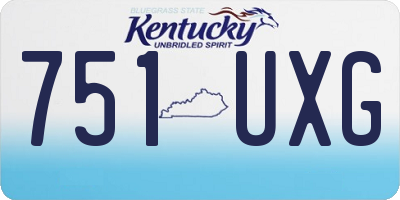 KY license plate 751UXG