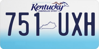 KY license plate 751UXH