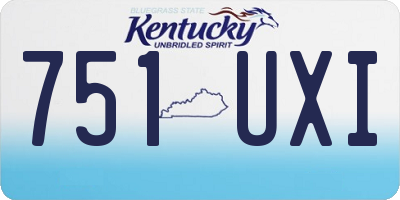 KY license plate 751UXI