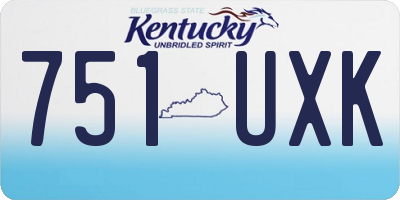 KY license plate 751UXK