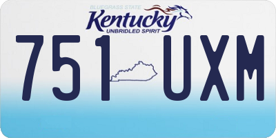 KY license plate 751UXM