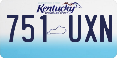 KY license plate 751UXN