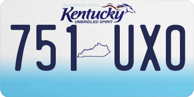KY license plate 751UXO