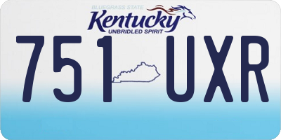KY license plate 751UXR