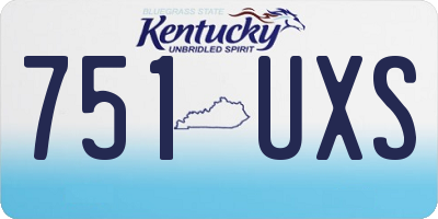 KY license plate 751UXS
