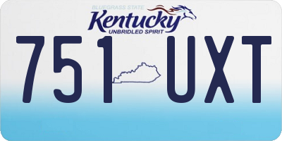 KY license plate 751UXT