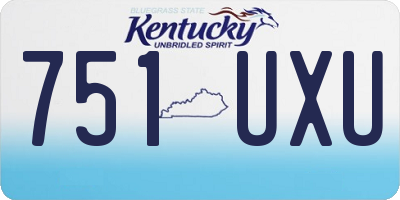 KY license plate 751UXU