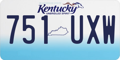 KY license plate 751UXW