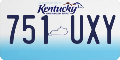 KY license plate 751UXY