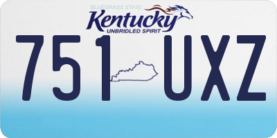 KY license plate 751UXZ