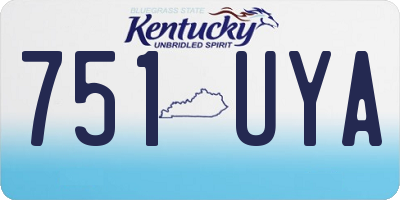 KY license plate 751UYA